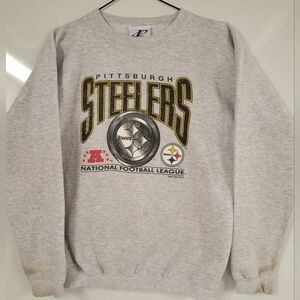 Vintage 1996 Pittsburgh Steelers Crewneck Sweatshirt Logo Athletic Large